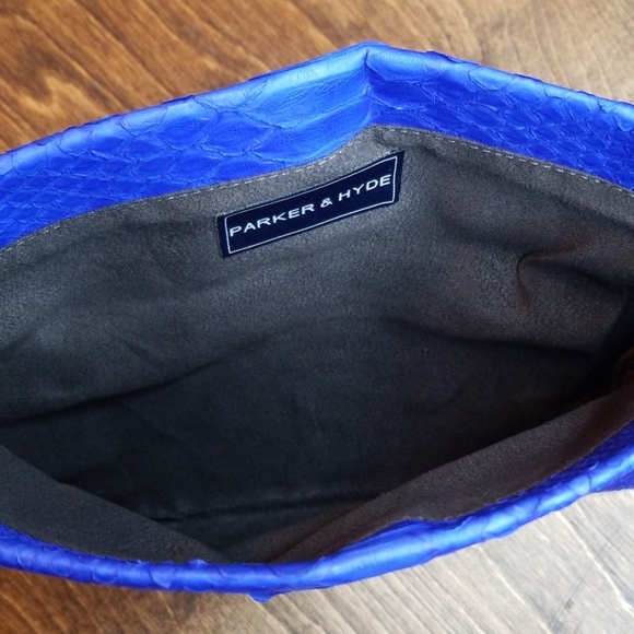 Cobalt Python Clutch - Picture 6 of 8